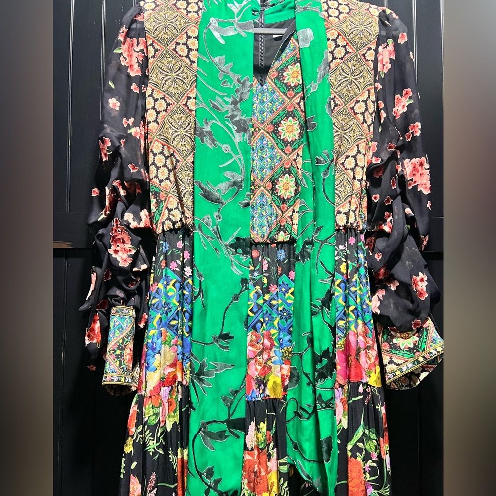 Show stopper Alice & Olivia Silk Floral Printed Maxi Dress - Picture 3 of 16